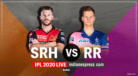 srh vs rr live score.